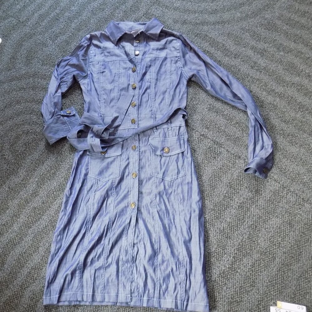 Free With Any Purchase /Women's Denim style Long sleeve dress - M